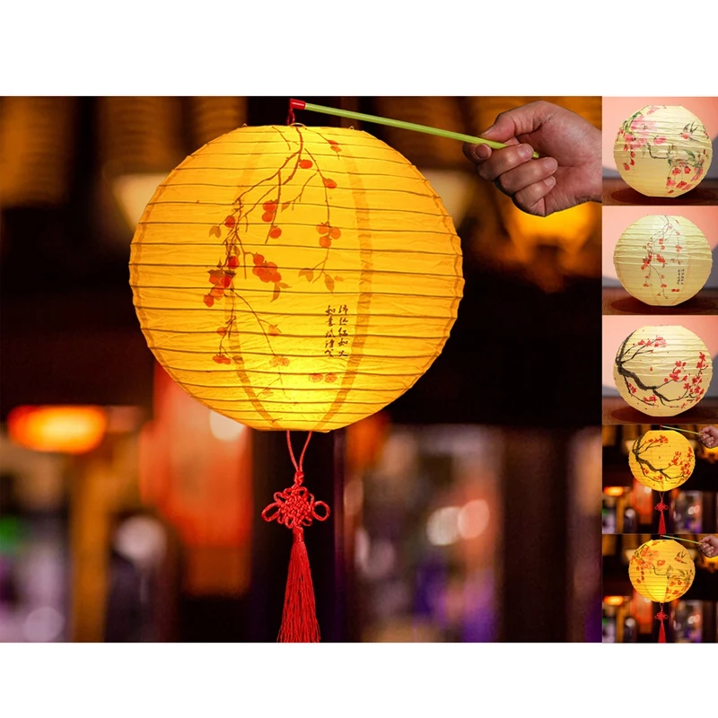 New 6 Pcs Chinese Paper Lantern,12 Inch Chinese Oriental Style Decorative Party Round Paper Lanterns