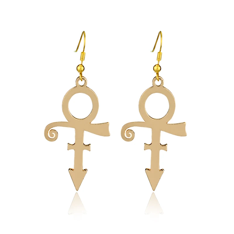 Prince RIP orecchini simbolo commemorativo Love Ear Charms pendenti Party Prom orecchino per le donne ornamenti di gioielli di moda