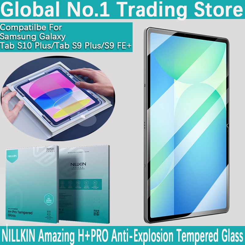 Nillkin For Samsung Galaxy Tab S9 FE+ S10 Plus H+Pro Explosion proof tempered glass protective film dust-free film compartment