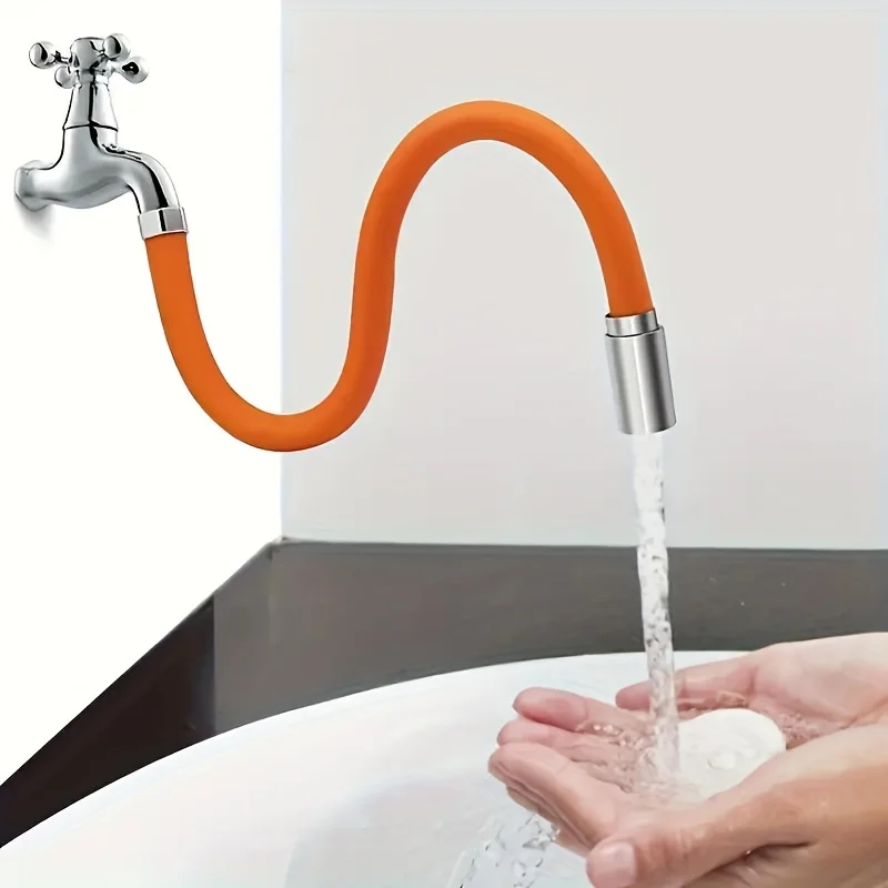 Universal Foaming Extension Tube  Adjustable Sink Drain Extension Tube 360 Degree Faucet Extender