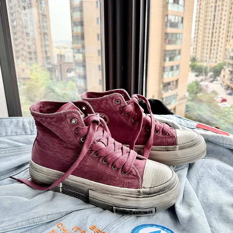 

Casual canvas men's shoes Trendy and versatile designer styles Fashion Party Personalized shoes for young people Thick soled