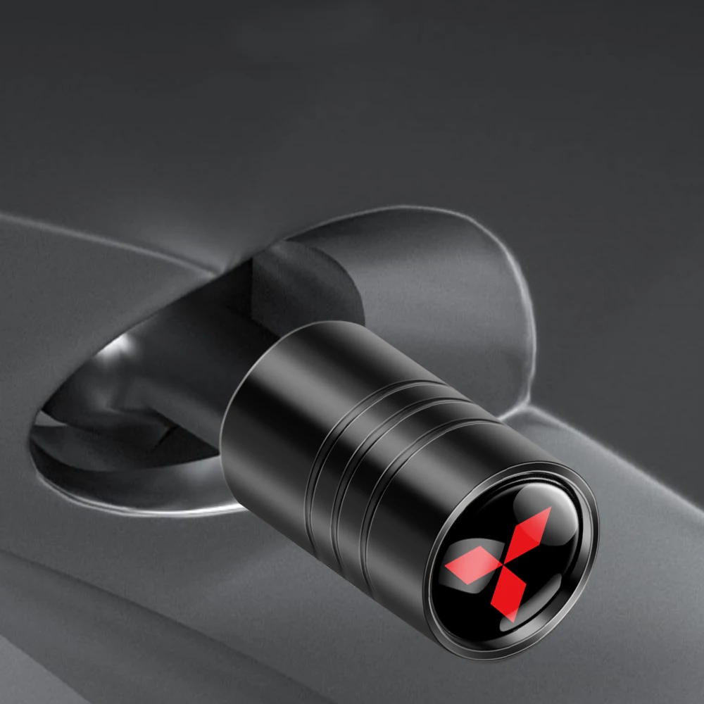4Pcs Car Styling Metal Tire Valve Stem Caps Rim Accessories For Mitsubishi Ralliart Space Star Lancer 9 Outlander Carisma Galant
