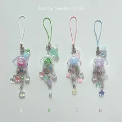 Jellyfish phone charm handmade ocean theme y2k keychain 1PCS