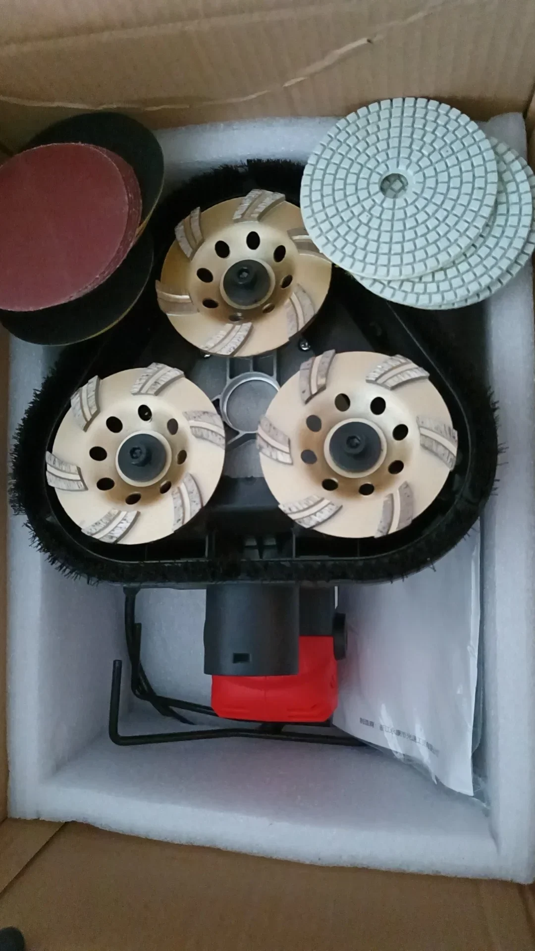 2450W High Power Portable Three Head Grinder Wood Floor Sanding and Polishing Machine Floor Sander