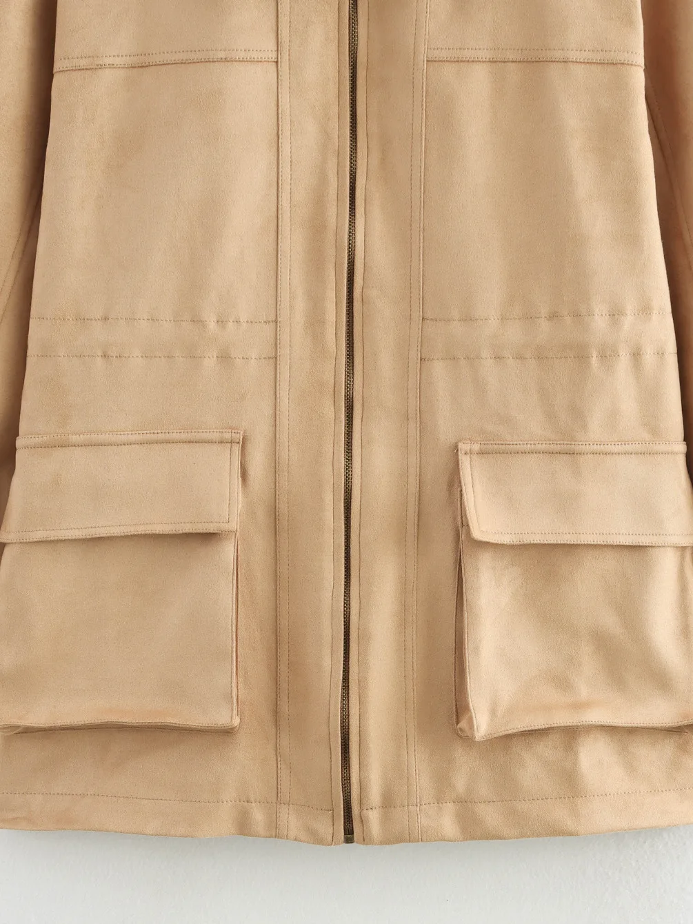 ZARZ Long Suede Jaet for Women Turn-down Collar Oversize Warm Outerwear Artistic Sle Regular Thin Winter Collection