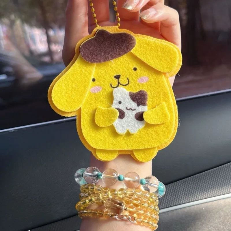 Neue Pompom Purin Vliesstoff Schlüsselbund Anime Action-figuren Anhänger Waren Nettes Spielzeug Schlüssel Taschen Dekoration Modell Weihnachten Geschenke