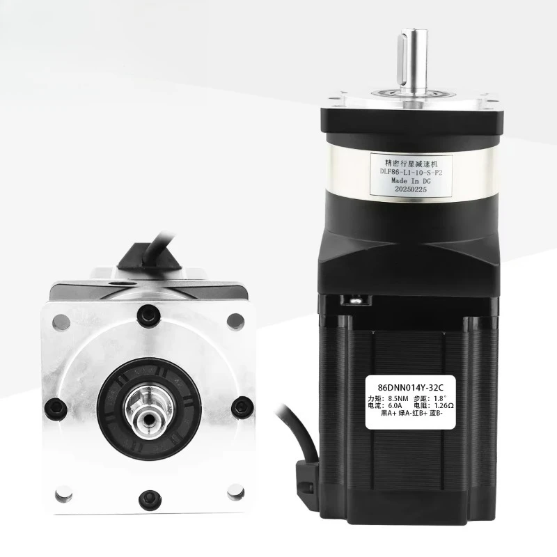 86x86x120mm High Precision 2 Phase 1.8 Nema 34 Hybrid Stepper Motor Planetary Gearbox 5:1/10:1 Ratio 48V DC 3.5NM Torque