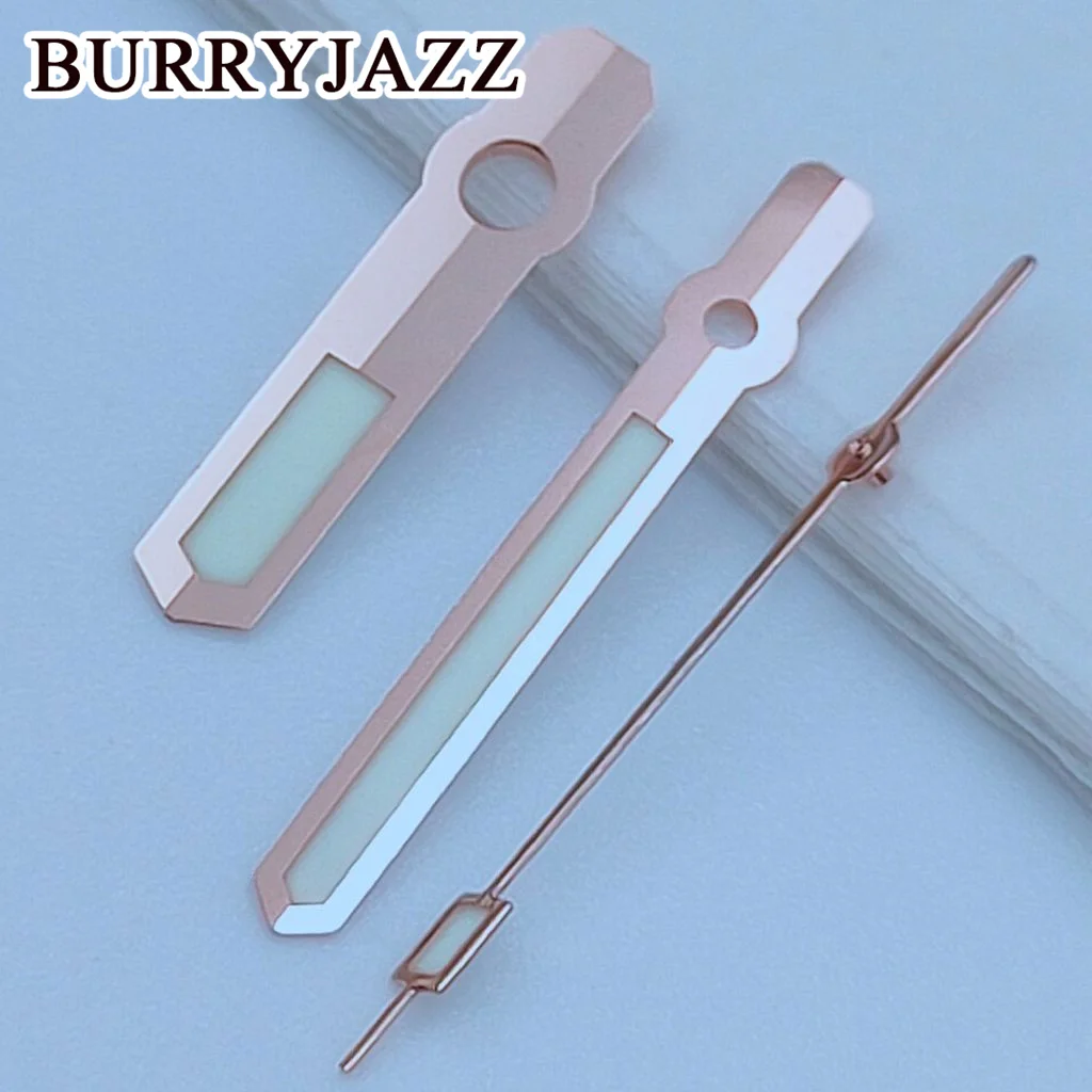 BURRYJAZZ NH35 NH36 NH38 7S26 7S36 4R35 4R36 Watch Hands Silver Black Gold Rose Gold Hands Green Luminous