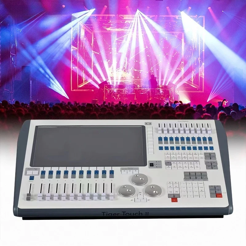 

Create Lighting Disco Party Stage Lighting Console Night Club Tiger Touch 2 V16 DMX Controller With Flight Case