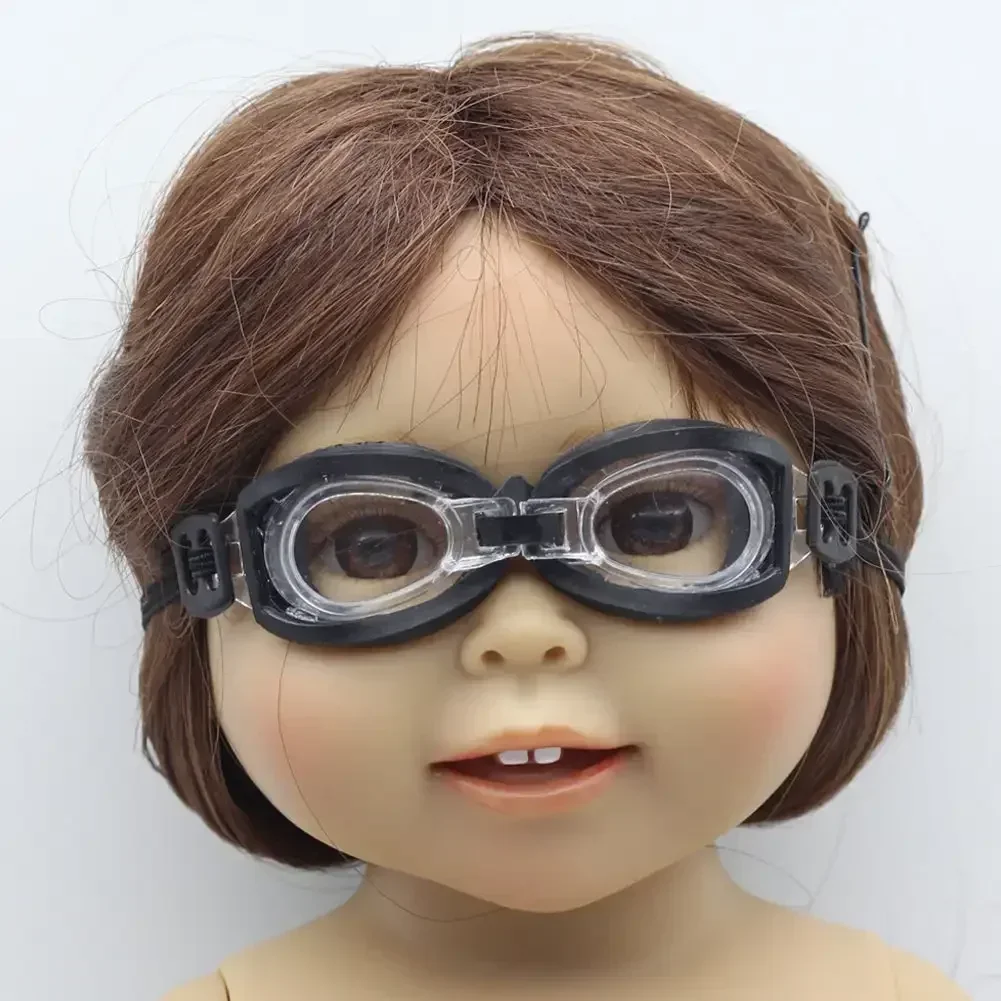 Puppen-Schwimmbrille für Labubu Macaron und 15–20 cm Baumwollpuppe und 1/6 1/4 1/3 BJD-Puppen, Spielzeug-Schwimmbrille, Tauchbrille