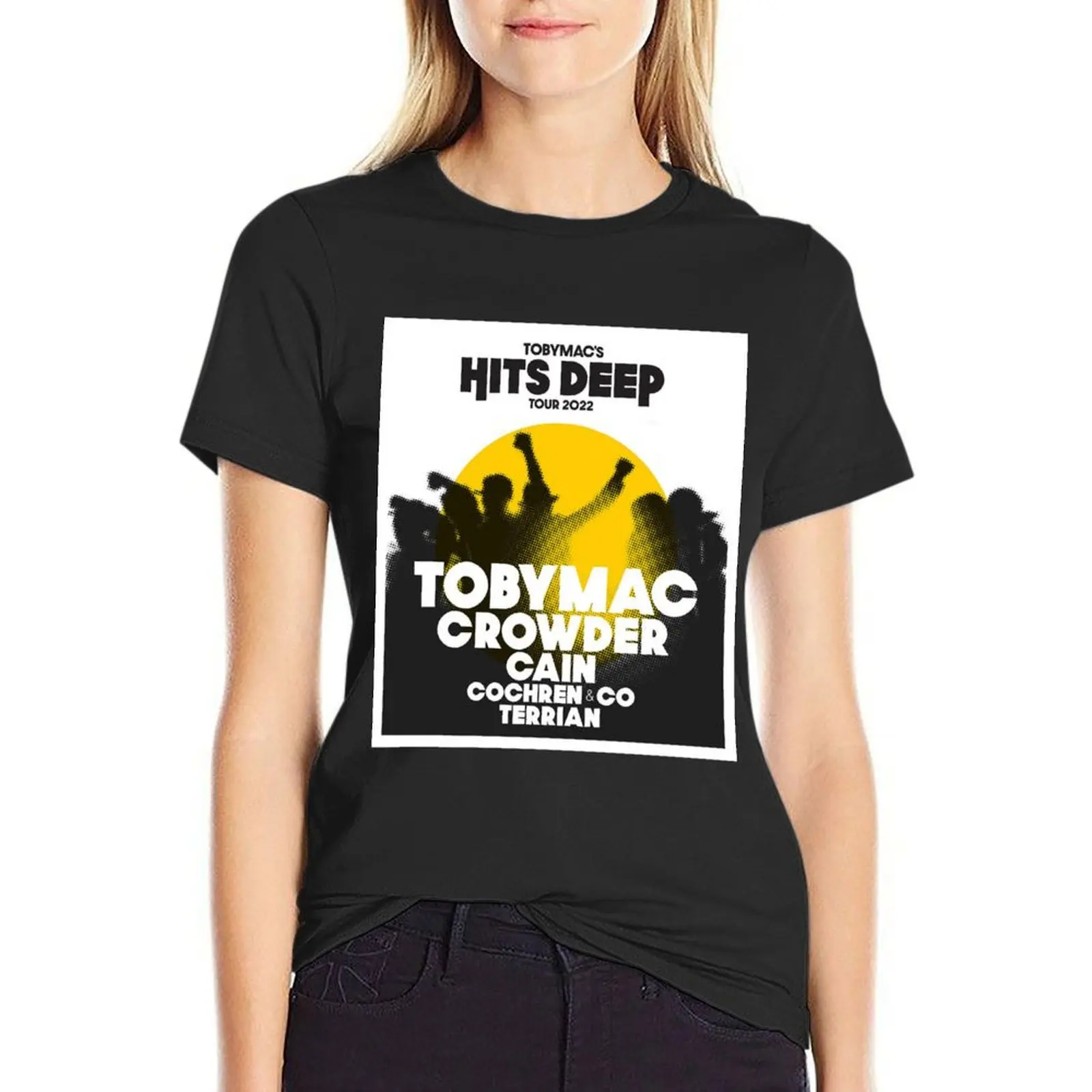 

tobymac hits deep tour 2022 T-Shirt cute clothes summer top Woman clothing