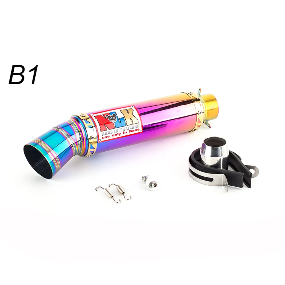 Universal 38mm 51mm Motorcycle Exhaust Pipe For Muffler Carbon Fiber Exhaust for LC135 Wave 125 MIO110 RS150 Y15 Nmax FZ6 R3