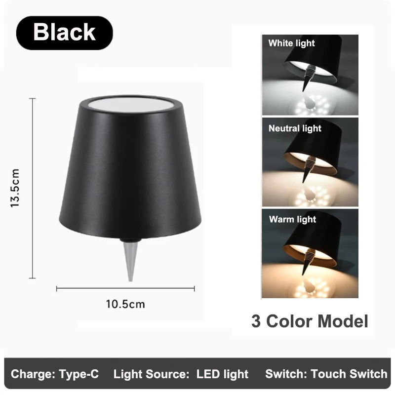 KFV Wireless Table Lamp Wine Bottle Clear 3