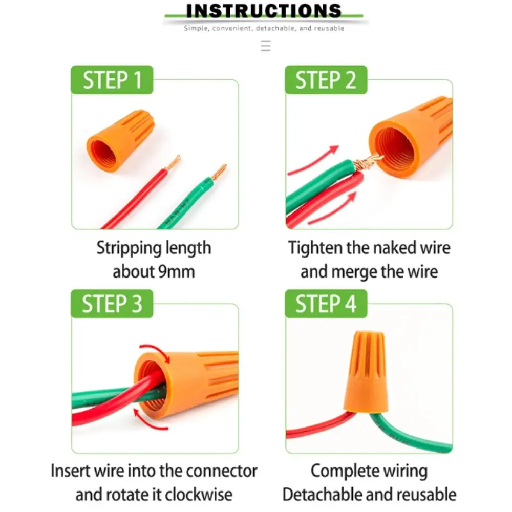 Colorful Boxed Quick Wire Connector Insulated Design Crimp Terminal Insulated Wire Connectors Quick Connection Twist Terminal