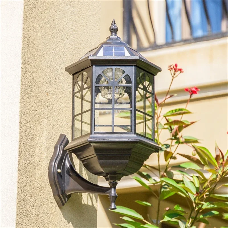 BUNNY Outdoor Solar Retro Wall Light LED Waterproof Classical Sconces Lamp for Home Porch Decoration