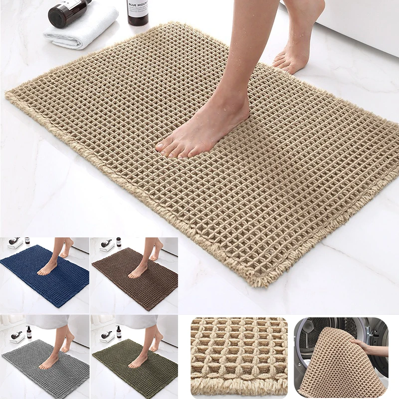 

Bathroom Mat Woven Bathroom FloorMat Entrance Absorbent Carpet Household Toilet Anti Slip Foot Mat Bathroom Door Mat ковер