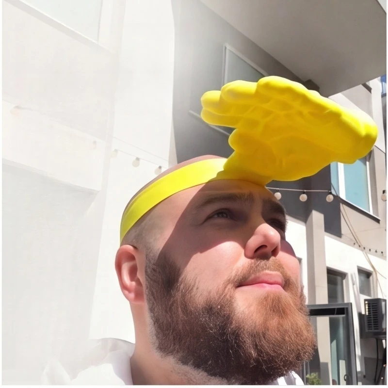Palm-Sized Mini Sun Hat 3D Printed Trendy Creative Portable Desktop Home Decor Ornament