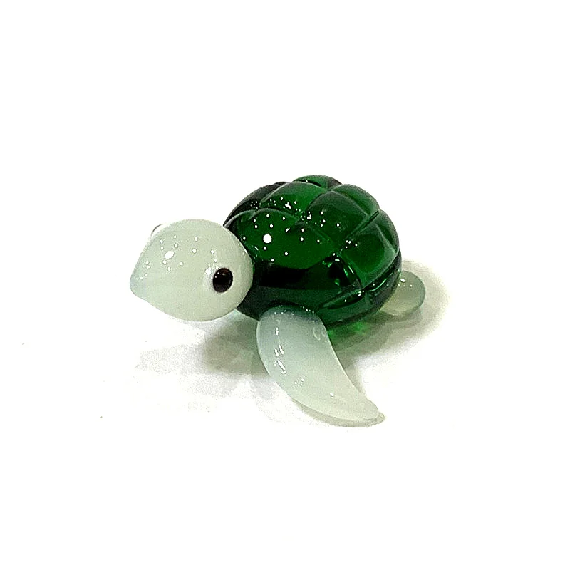 Mini Glas meeres tiere Statuette niedlichen Meeresfisch Delphin Tintenfisch Pinguin Kugelfisch Stachel rochen Walhai Fisch Krabbe Meeres schildkröte Elektrischer Aal Goldfisch Kaninchen Affen Ornamente – Detail 26