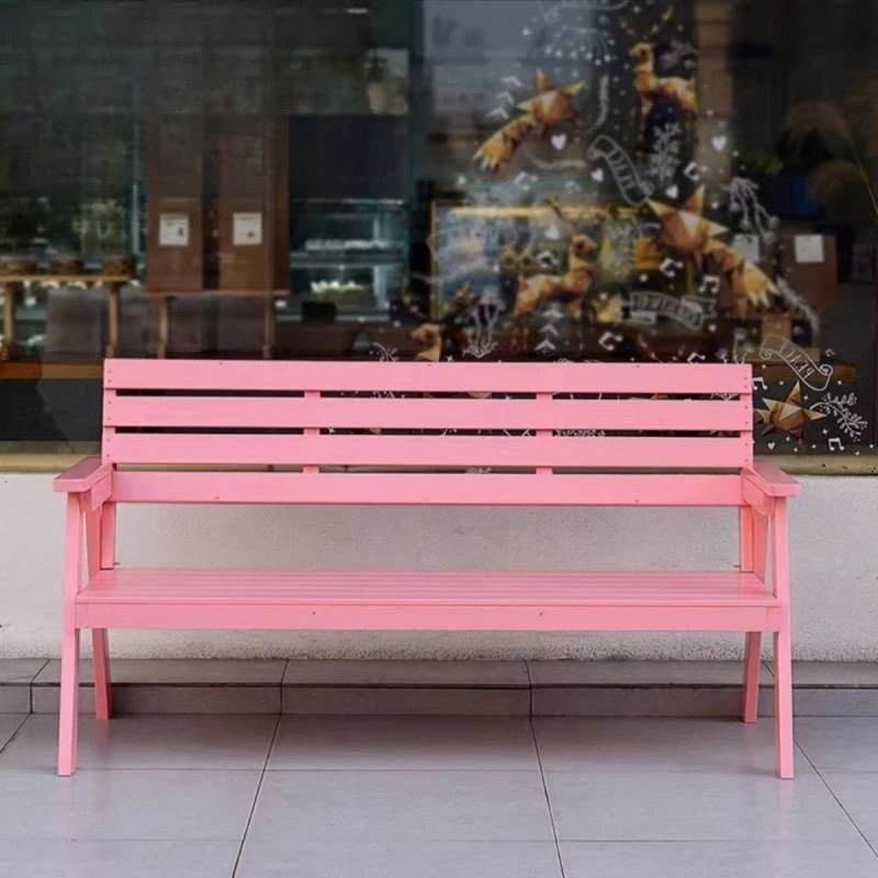 

Outdoor leisure anticorrosive park outdoor seat backrest shopping mall rest solid wood court