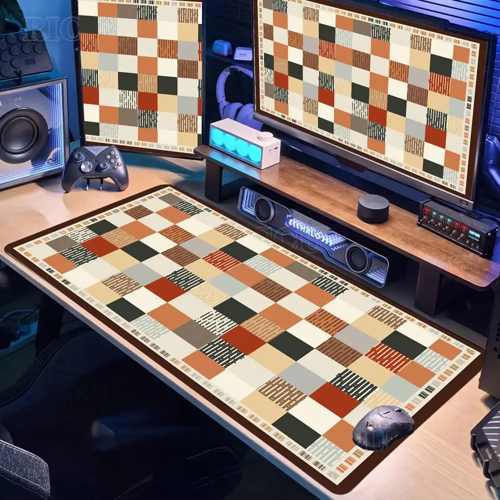Checked Tablecloth ART Mouse Pad Mousepad Large Gaming Mouse Pad LockEdge Thickened Computer Keyboard Table Desk Mat
