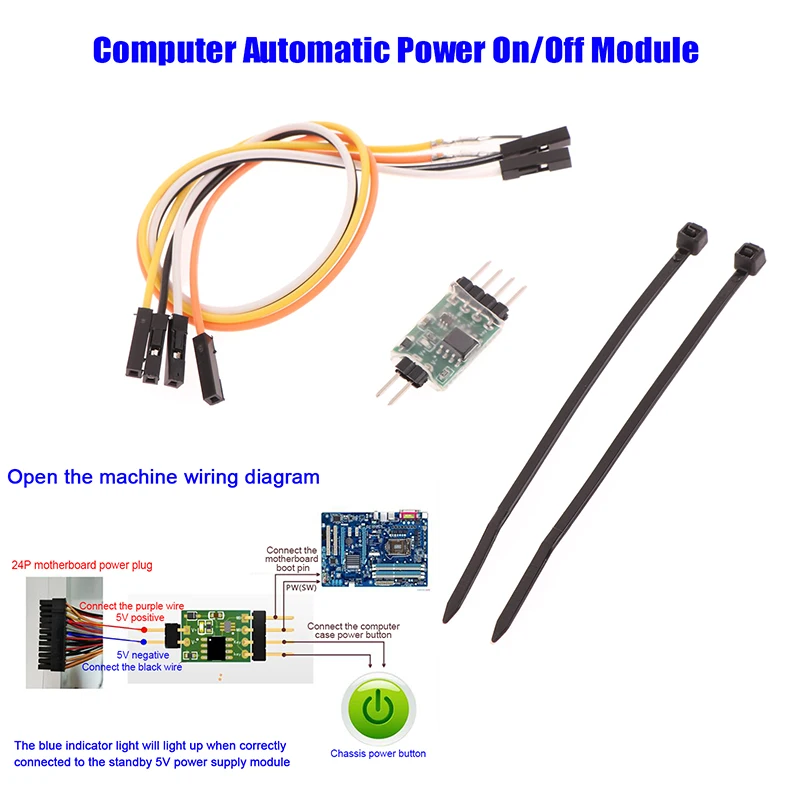 DIY Desktop Computer Automatic Power On/Off Recovery Upon Incoming Call Computer Power On/Off Module Computer Switch Parts