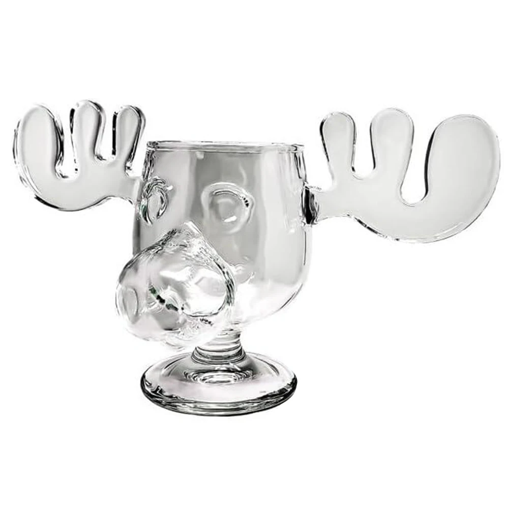 

240ml Glass Moose Mug Christmas Vacation Movie Mug Christmas Eggnog Moose Mugs Wine Beer Water Juice Milk Glasses Drinkware