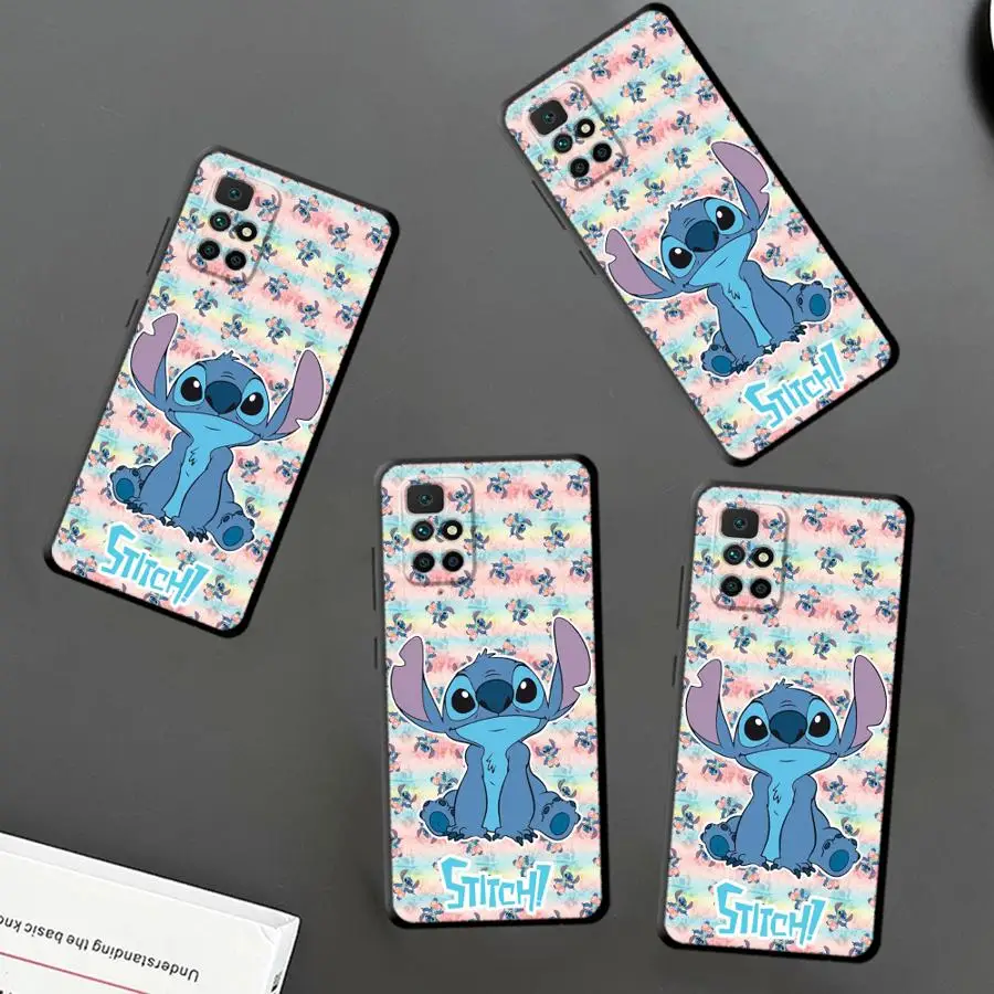 حافظة لهاتف Xiaomi Redmi Note 11 10 14 Pro 9S 13 12 12S 9 8 12C A1 Plus 7 Poco X3 NFC غطاء هاتف ناعم أسود ليلو ستيتش كارتون #4