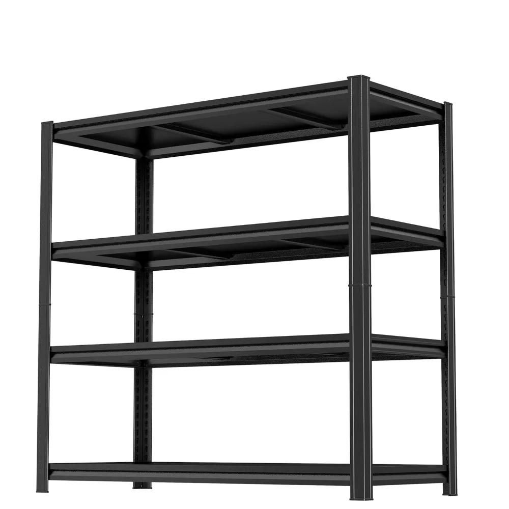 

Металлические стеллажи для гаража, 4-ярусные полки для хранения, сверхпрочные промышленные органайзеры, на заказ