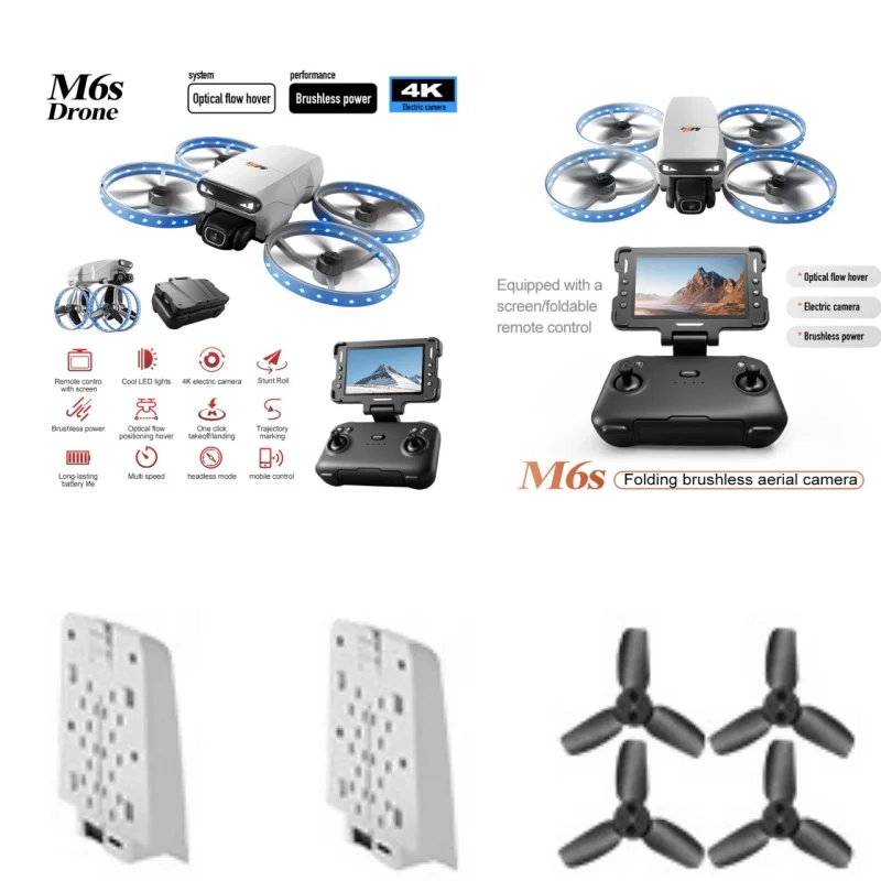 M6S Drone Battery Propeller For M6S Screen Drone Accessories M6S Drone Spare Parts RC Dron Battery Blades Dron Toy
