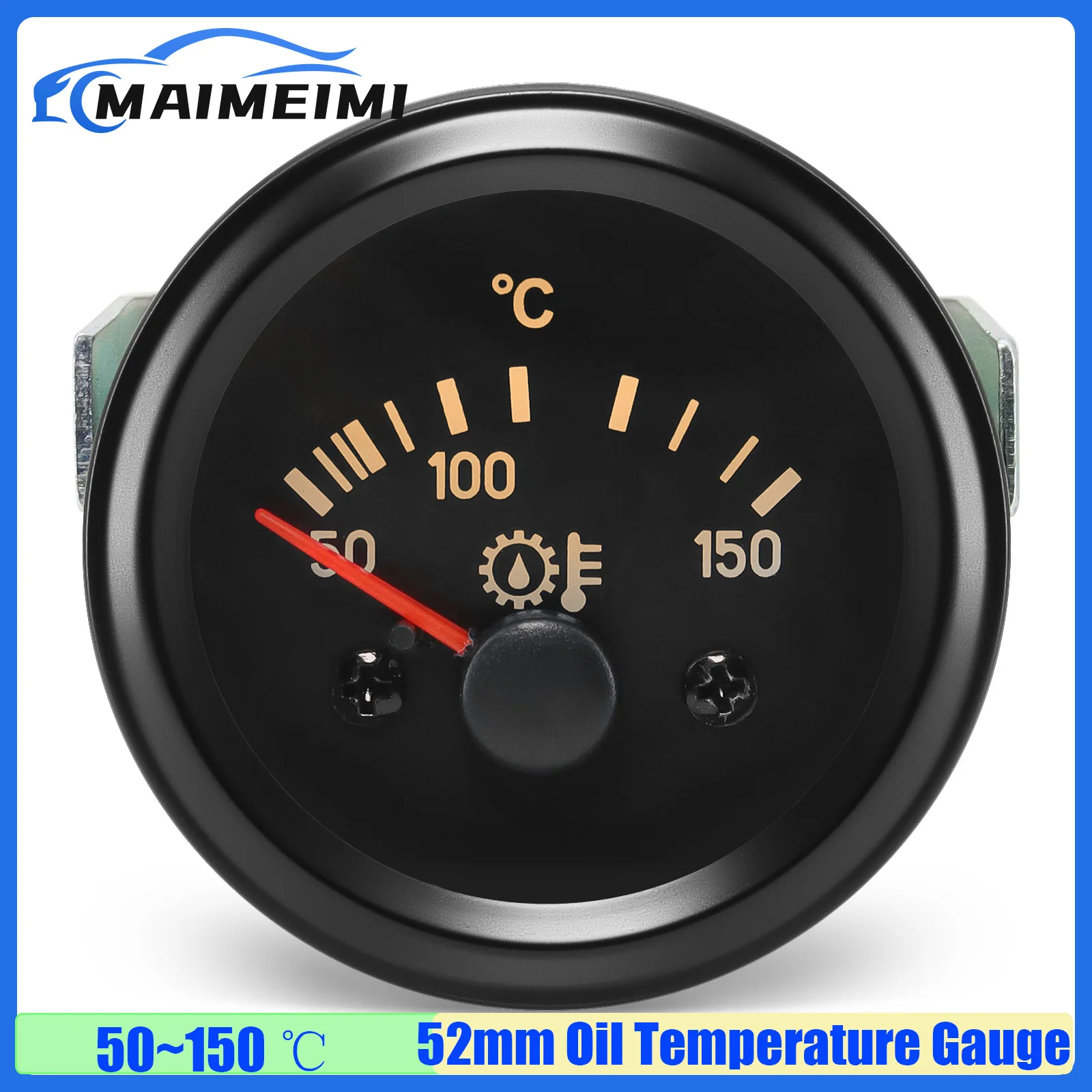 52mm VDO Gauge 50-150℃ Oil Temperature Gauge for Diesel Generator Automotive Yellow LED Oil Temp Meter Indicato Car DC24V Custom