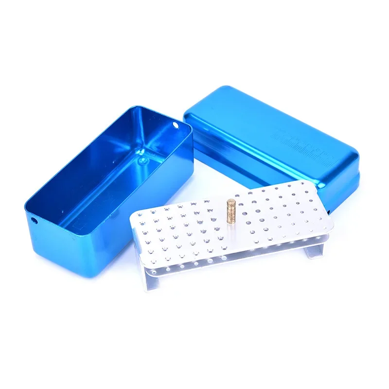 Caja de desinfección Dental de aluminio, esterilizador de Autoclave, soporte de archivos con agujeros para soporte de limpieza de dentista, Autoclave, 1 Uds.