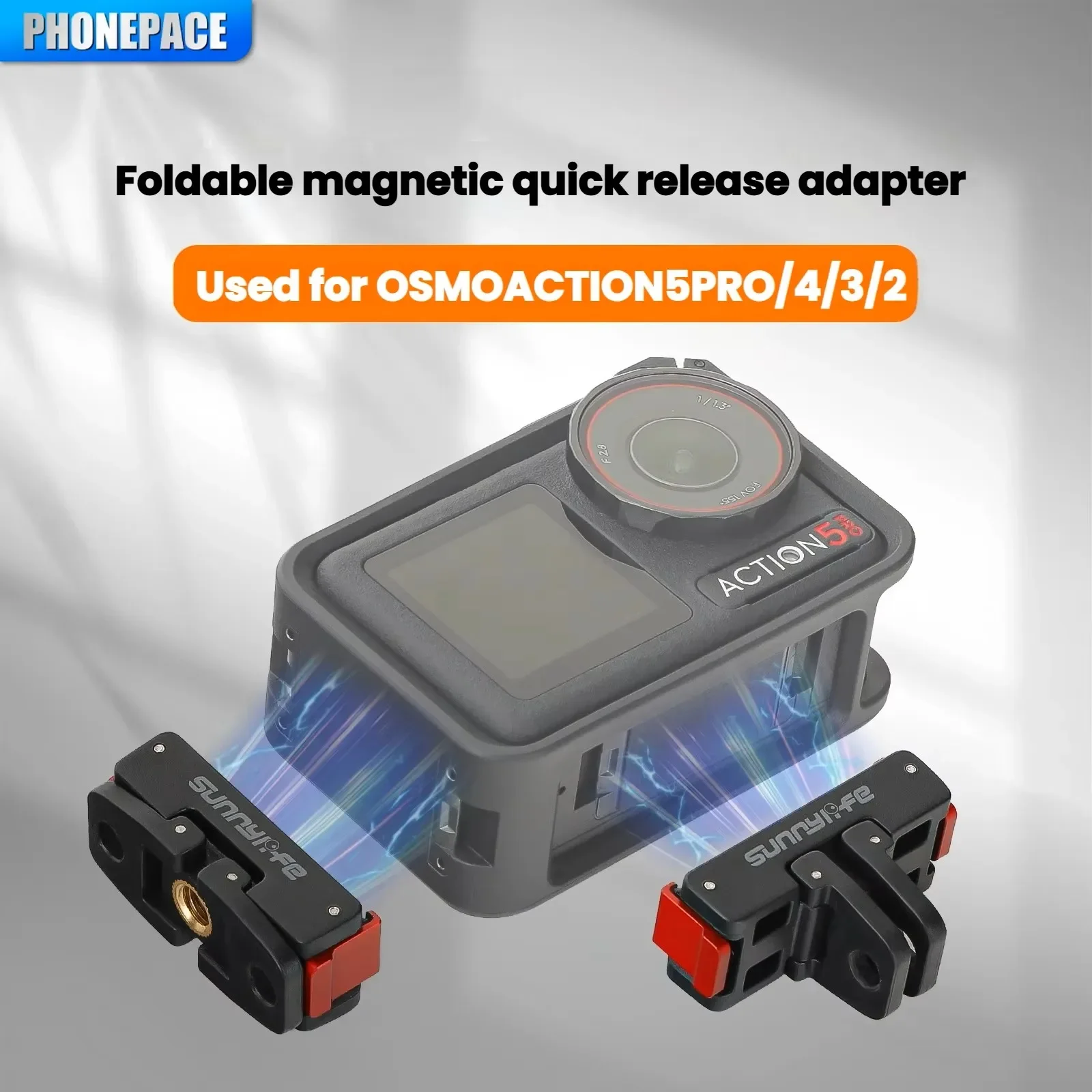 Magnetic Adapter Mount for DJI Osmo Action 5 Pro 4 3 Foldable Quick Release Mount Base Camera Tripod Adapter Mount Accessories