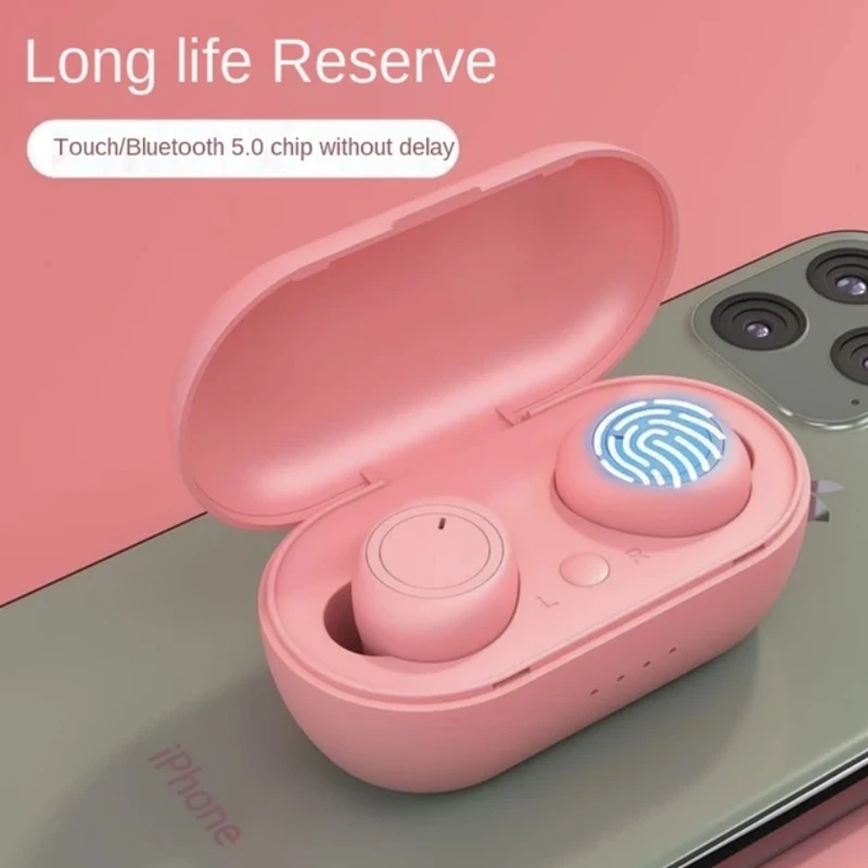 TWS Tai Nghe Không Dây Bluetooth Cảm Ứng Điều Khiển Tai Nghe Nhét Tai Thể Thao Micro Hoạt Động Trên Tất Cả Các Điện Thoại Thông Minh Tai Nghe Nhạc