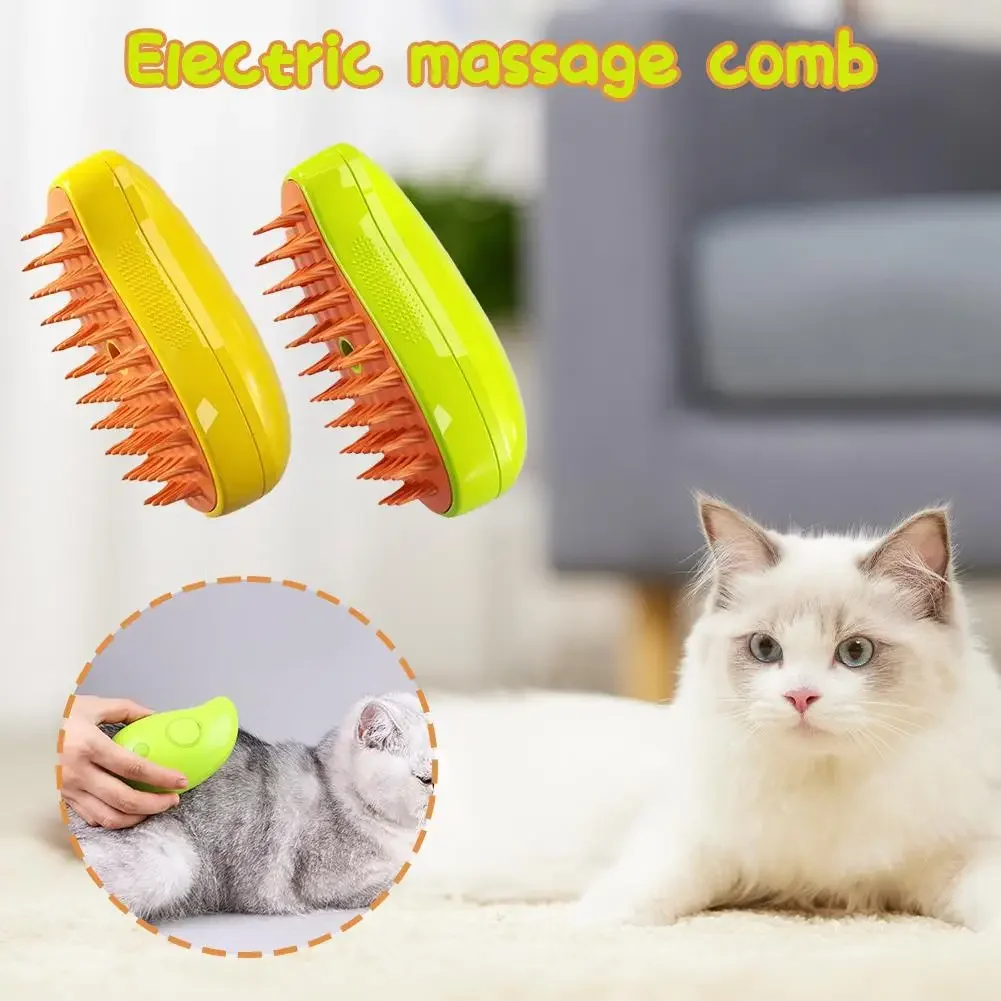 

Pet Electric Spray Massage Comb Anti-Flying Massage Bath Usb Charging Cat And Dog Comb Floating Hair Removal Comb Pet Care