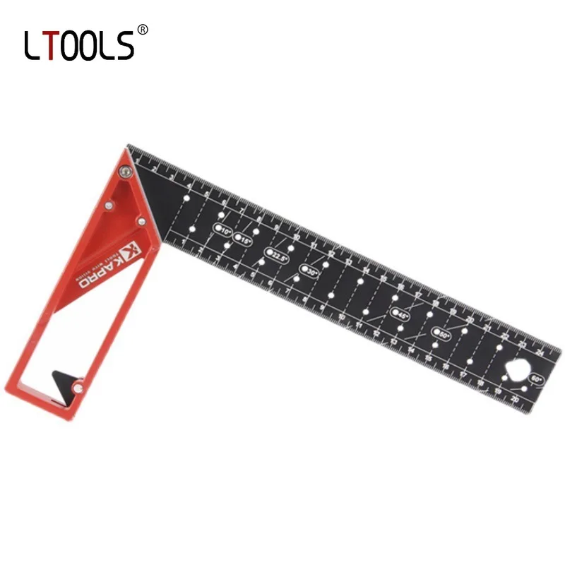 45/90 High Precision Degree Triangle Square Ruler Woodmarking Ruler Right Angle Ruler with Hole 25/30/40cm Aluminum Alloy