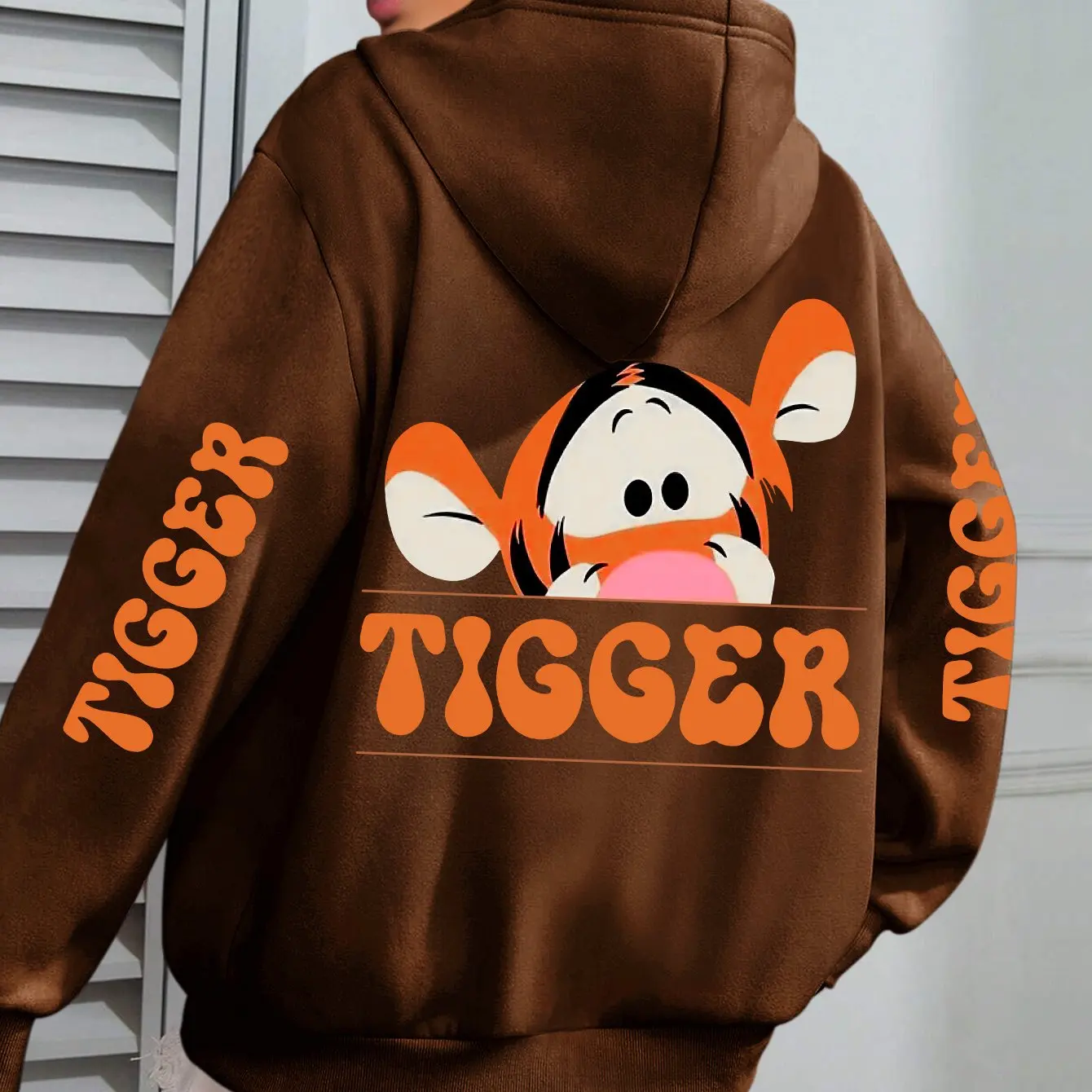 Women's Disney TIGGER Hoodie Long Sleeve Hoodie Sweatshirt Four Seasons Casual Disney Dress