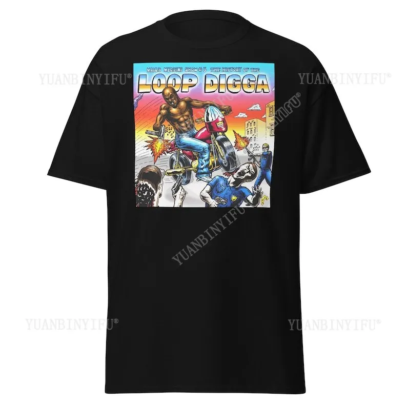 Madlib Loop Digga T-Shirt: Old School Hip Hop Merch Cotton Vintage Round Neck Men Women Streetwear Tees Short Sleeve
