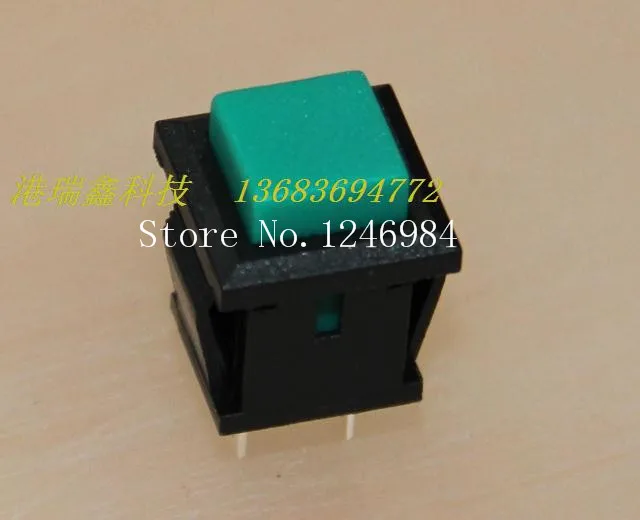 [SA]Electronic switch button switch normally open square no lock button switch reset switch RESET green PB307B--100PCS/LOT