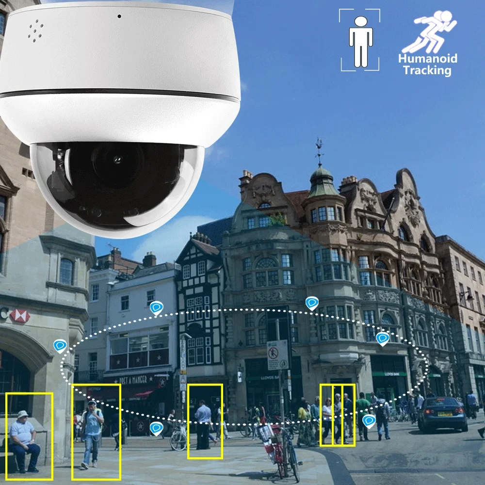 Imagem -03 - Câmera de Segurança sem Fio Sonyimx335 Dome Ptz Wi-fi Zoom Automático Rastreamento Humanóide Áudio Bidirecional Versão Noturna ir Poe 48v 5mp H265