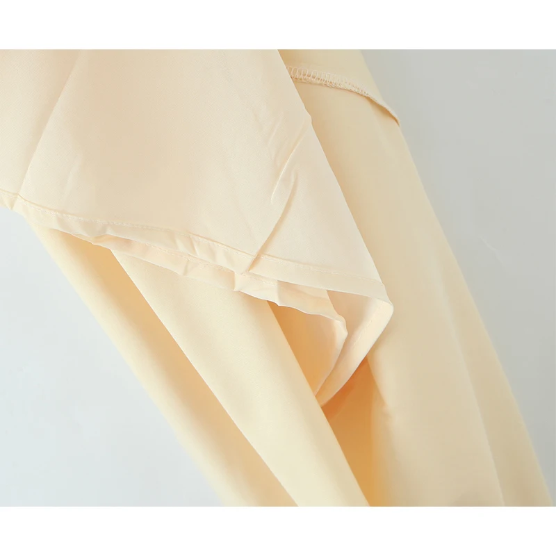 Abiti da festa in raso giallo midi a trapezio con spalline alla moda da donna eleganti e sexy