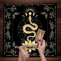 Own Your Power Altar Cloth Moon Phase Snake Tarot Cloth Spread Tarot Reading ClothWitch Wiccan Home Decor Party Gift