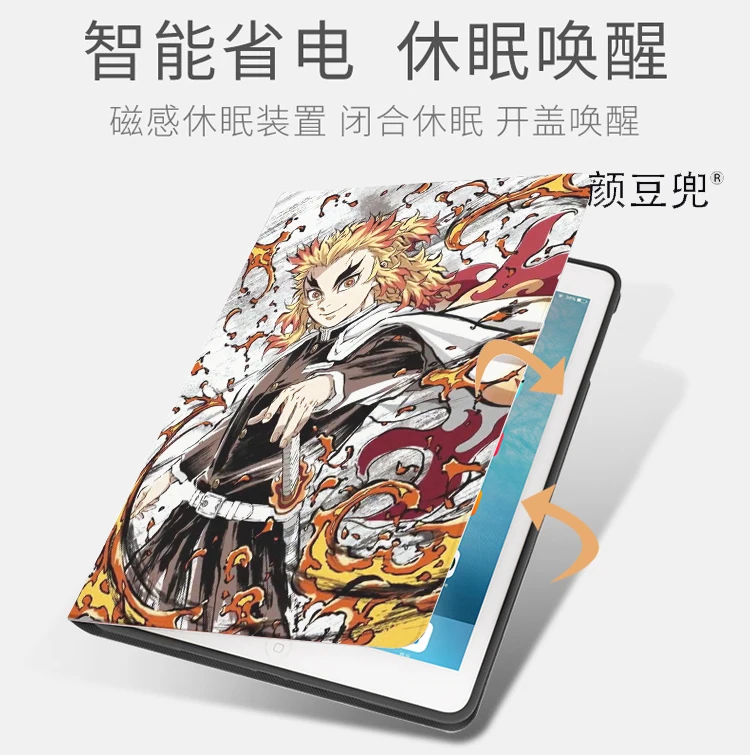 Demônio slayer rengoku kyoujurou caso para ipad 10.2 7th 8th ar 2 3 mini 2 3 5 caso de silicone de luxo para ipad ar 4 ipad pro11 caso