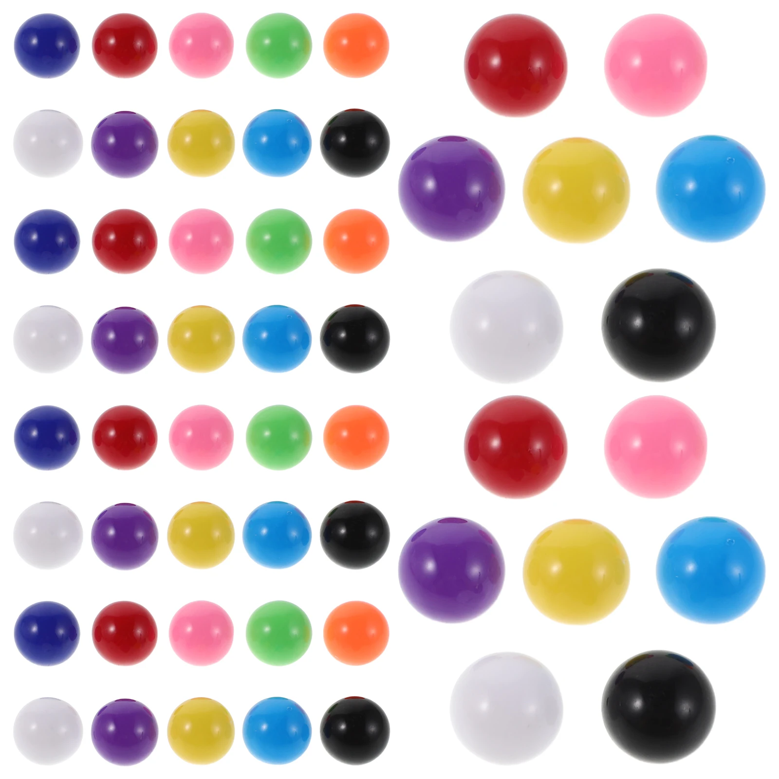 100Pcs Plastic Solid Color Marbles 15Mm Sphere Balls Replacement Game Board Game Counting Math Sorting Racing Marble Sphere