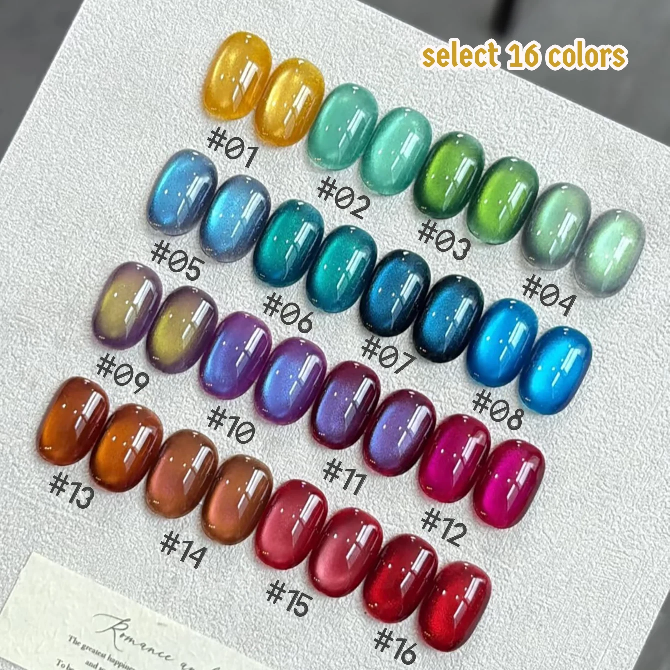 1-16 قطعة WS الخريف الشتاء الأظافر الأزرق الوردي الأحمر القط العين هلام طلاء الأظافر 2025 Y2K الأظافر تبييض عالية الكثافة تألق هلام