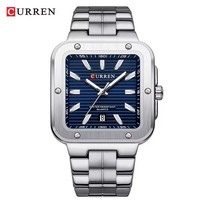 CURREN 8479 Brand Fashion Men's Quartz Watch Elegant Square Dial Calendar Waterproof Steel Strap Business Casual Watches for Man