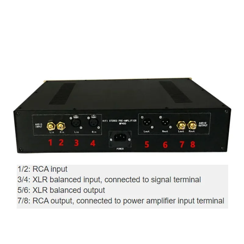 

8 Times Amplification 5670 Vacuum Tube Preamplifier Transistor Preamplifier RCA Balanced XLR Input Output HIFI Amplifier Audio