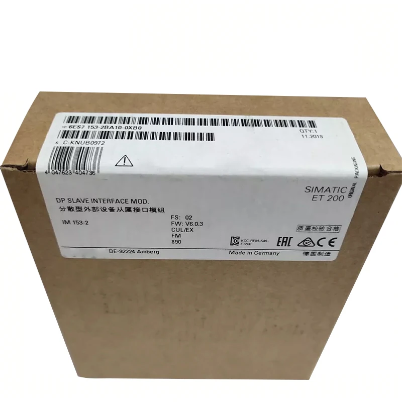 

Spot Stock Products 6ES7 153-2BA10-0XB0 Slave Interface Module Brand New Original Technical Support Available Plc Controller