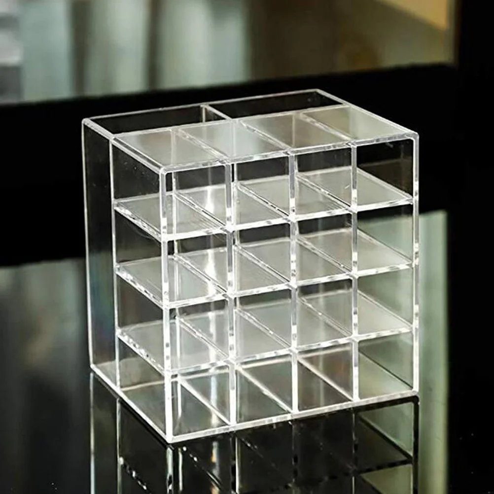 

1Pcs Lipstick Storage Case Clear Acrylic Durable Makeup Organizer Multilayer Holder Transparent Storage Box Lightweight