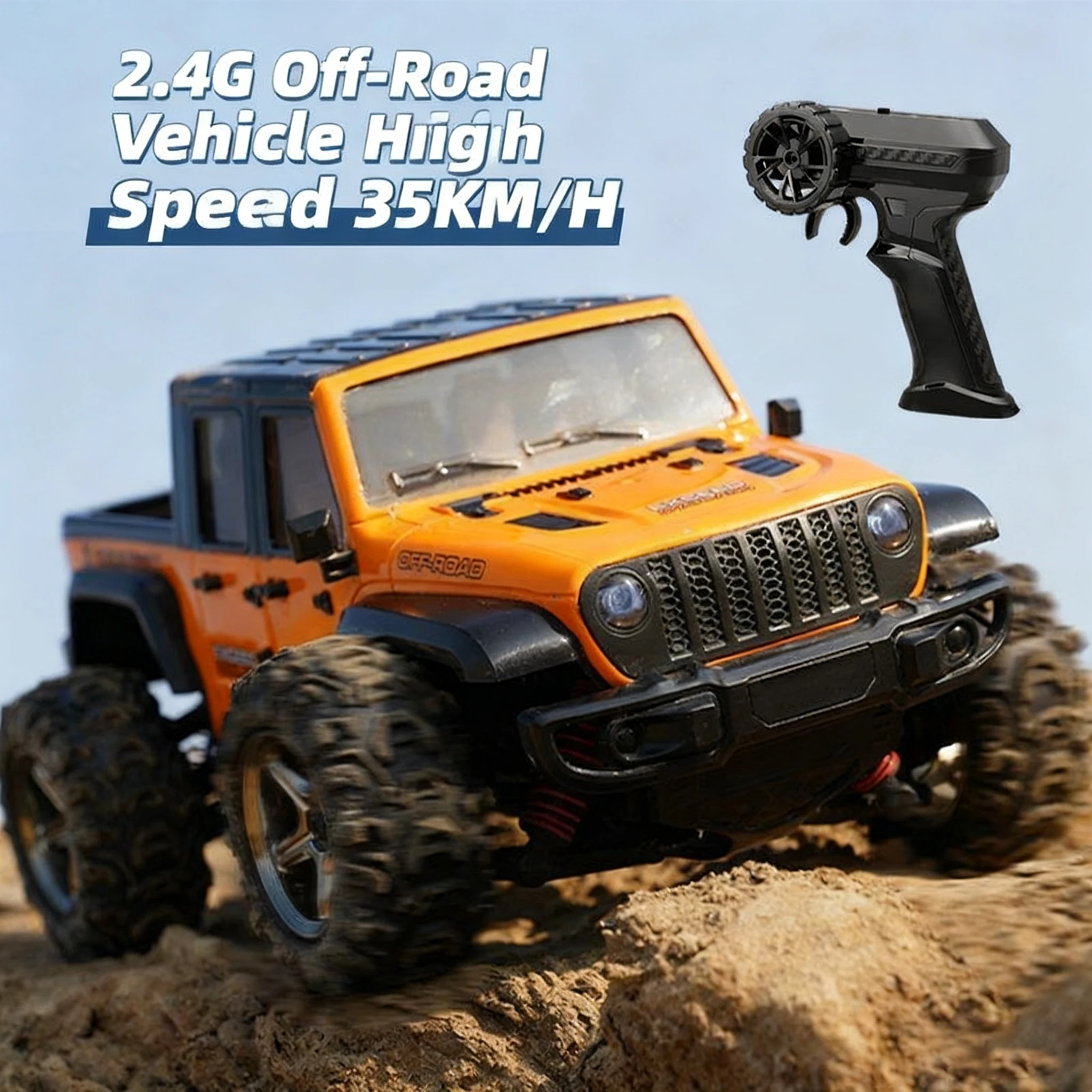 

1:20 RC Cars Four-wheel Remote Control Vehicle 2.4G Proportional Rock Crawler LED Light Off-Road Climbing Racing Truck Toys