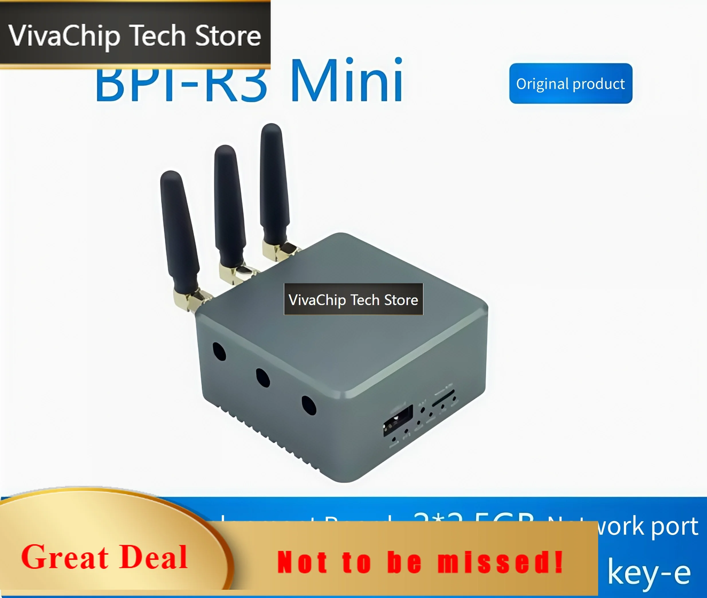 VivaChip TechBanana Pi BPI-R3 Mini High-performance Open Source Router Development Board, Supports WiFi6